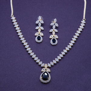 Green Crystal Teardrop Necklace & Earrings Set – Bridal, Party & Formal Jewelry